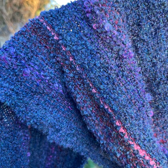 NWT Handmade Wool/Mohair Fringed Scarf Made In Camphill Community Dingle Ireland - Picture 15 of 16